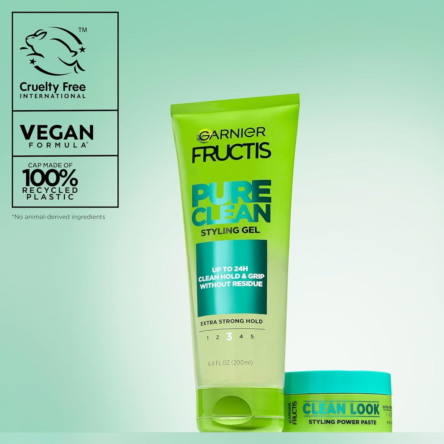 Garnier Fructis Style Pure Clean Styling Gel 6.8 Fl Oz (2 Pack Packaging May Vary)