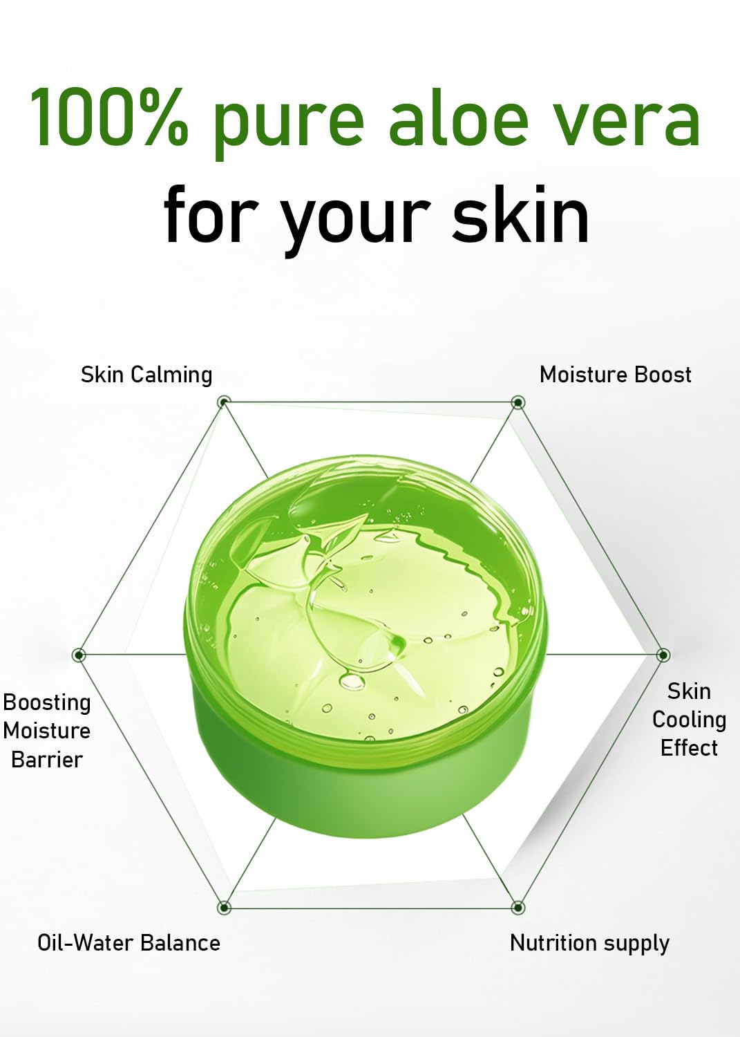 MIRACLAIR Aloe Vera Gel for Face, Skin & Hair, Lightweight Hydrating Aloe Gel, Made with 100% Pure Aloe, Fragrance-Free, For All Skin Types, Made in Beauty and Personal Care MIRACLAIR