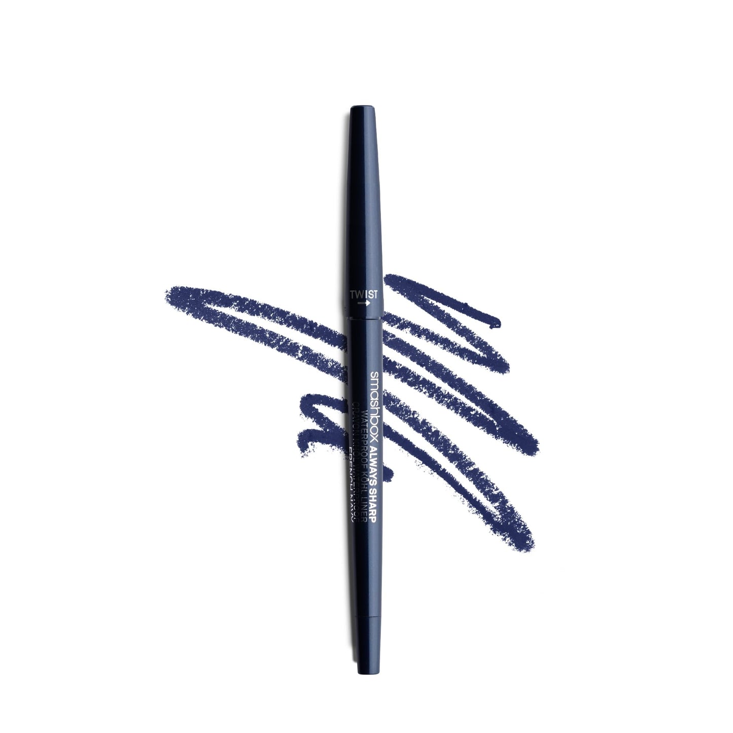 Smashbox Always Sharp Longwear Kohl Eyeliner Pencil | Self-Sharpening Cap When You Twist | Long Lasting, Waterproof Eyeliner, 0.01 Ounce, French Navy