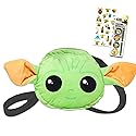 Baby Yoda Plush Purse Set - Bundle of Star Wars Plushie with Straps Plus Star Wars Stickers and More | Baby Yoda Crossbody Bag for Girls