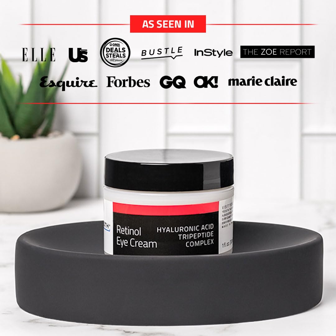 YEOUTH Retinol Eye Cream Anti Aging, Firming Under Eye Cream for Puffiness and Bags Under Eyes for Wrinkles and Dark Circles with Hyaluronic Acid