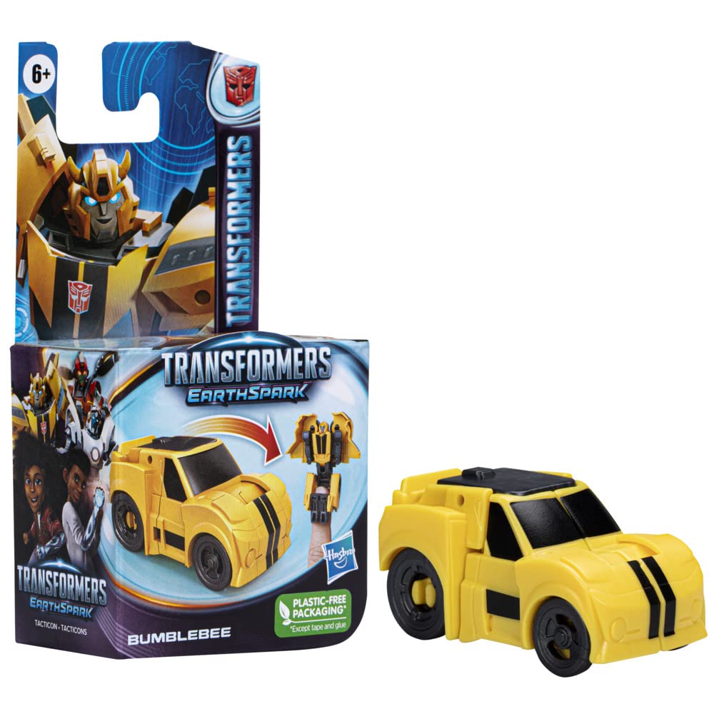 Transformers EarthSpark 6cm Tacticon Bumblebee Figure Robot Toy for Kids Age 6+