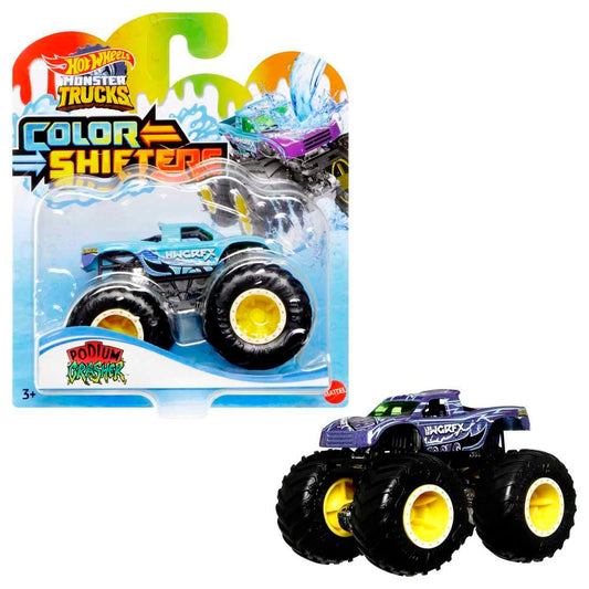 Hot Wheels Mattel Monster Trucks Color Changing Car Models Assorted, Multicolor (HGX06)