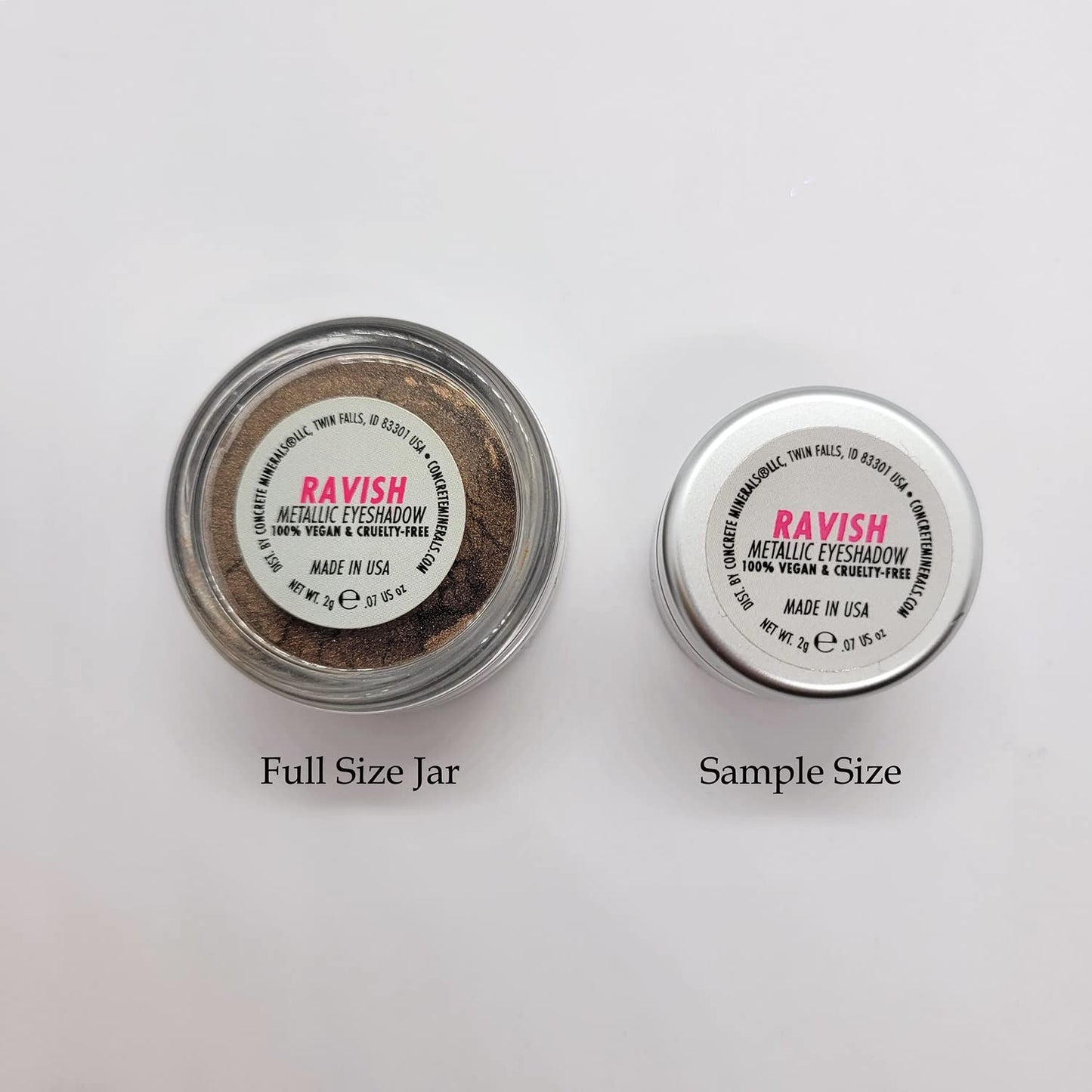 Concrete Minerals Metallic Eyeshadow, Silky- Smooth and Highly Pigmented, Longer-Lasting With No Creasing, 100% Vegan and Cruelty Free, 2.4 Grams