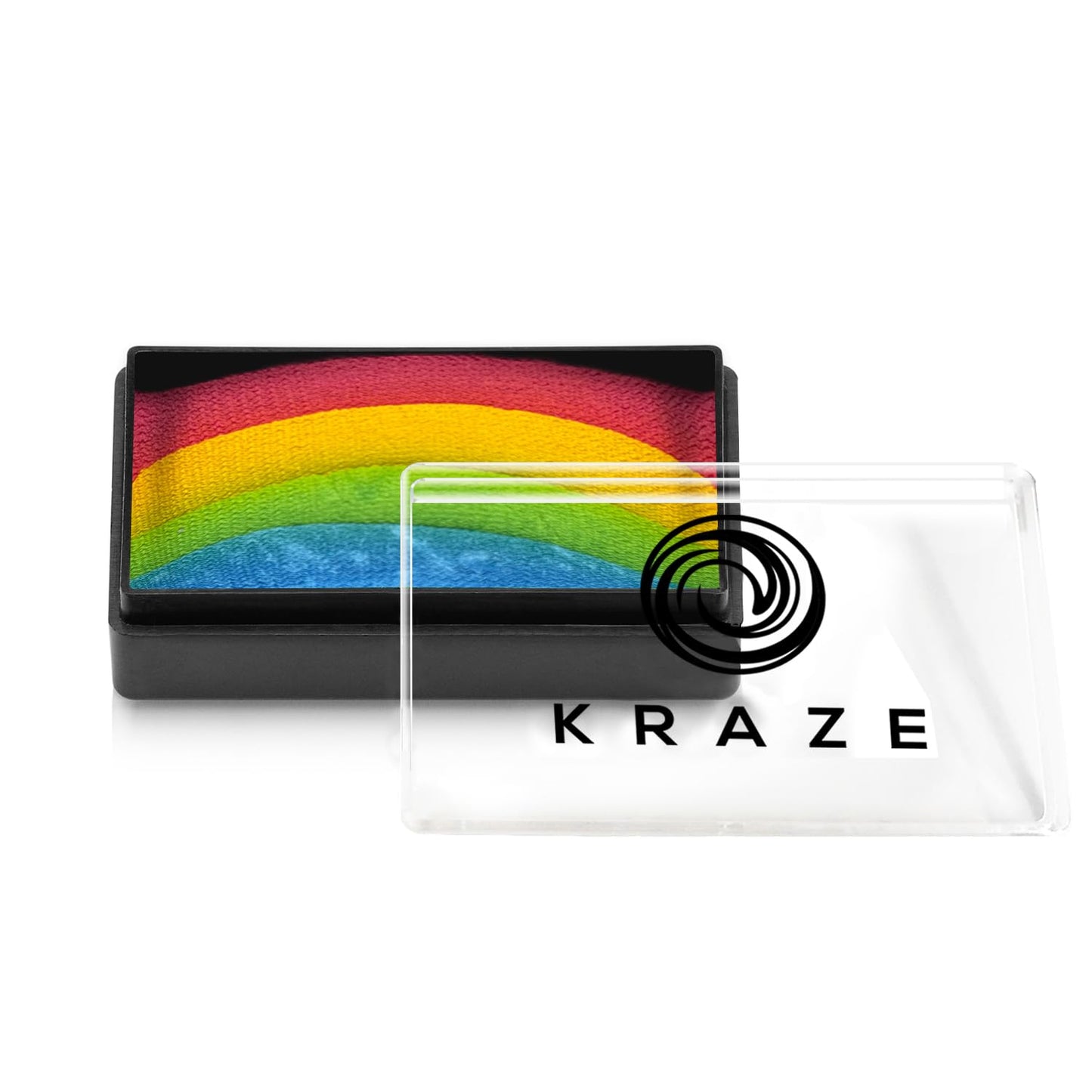 Kraze FX Dome Stroke - Bright Rainbow (25 gm), Professional 1-Stroke Split Cake, Hypoallergenic, Non-Toxic, Water Activated Face & Body Painting