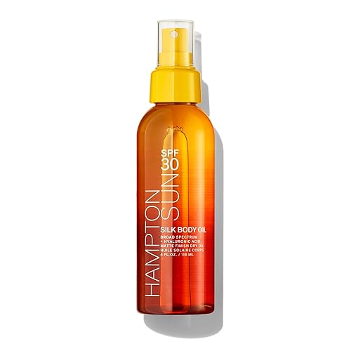 Hampton Sun SPF 30 Silk Body Oil Weightless Velvety-Smooth Sunscreen Dry Oil Non-Greasy Matte Finish Anti-Aging Hydration with Hyaluronic Acid +