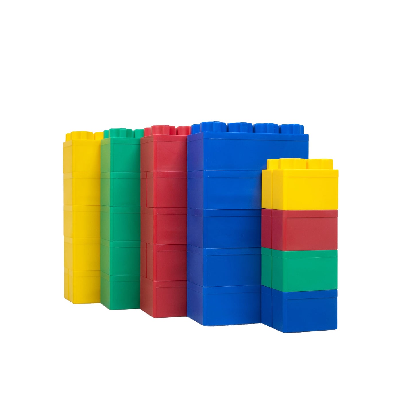 BiggoBlocks Big Blocks for Kids Ages 4-8, Indoor & Outdoor Blocks for Kids Jumbo Games, Large Building Blocks (24 PC) Beginner Set