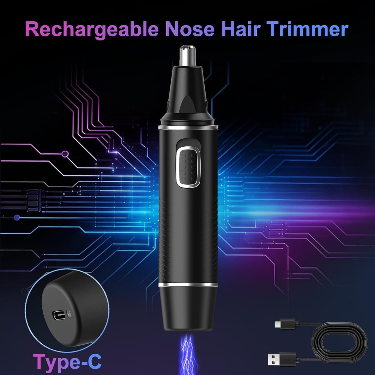 AREYZIN Nose Hair Trimmer for Men,Rechargeable Ear and Nose Trimmer,Professional Eyebrow & Facial Hair Trimmer,Sliver Beauty and Personal Care AREYZIN