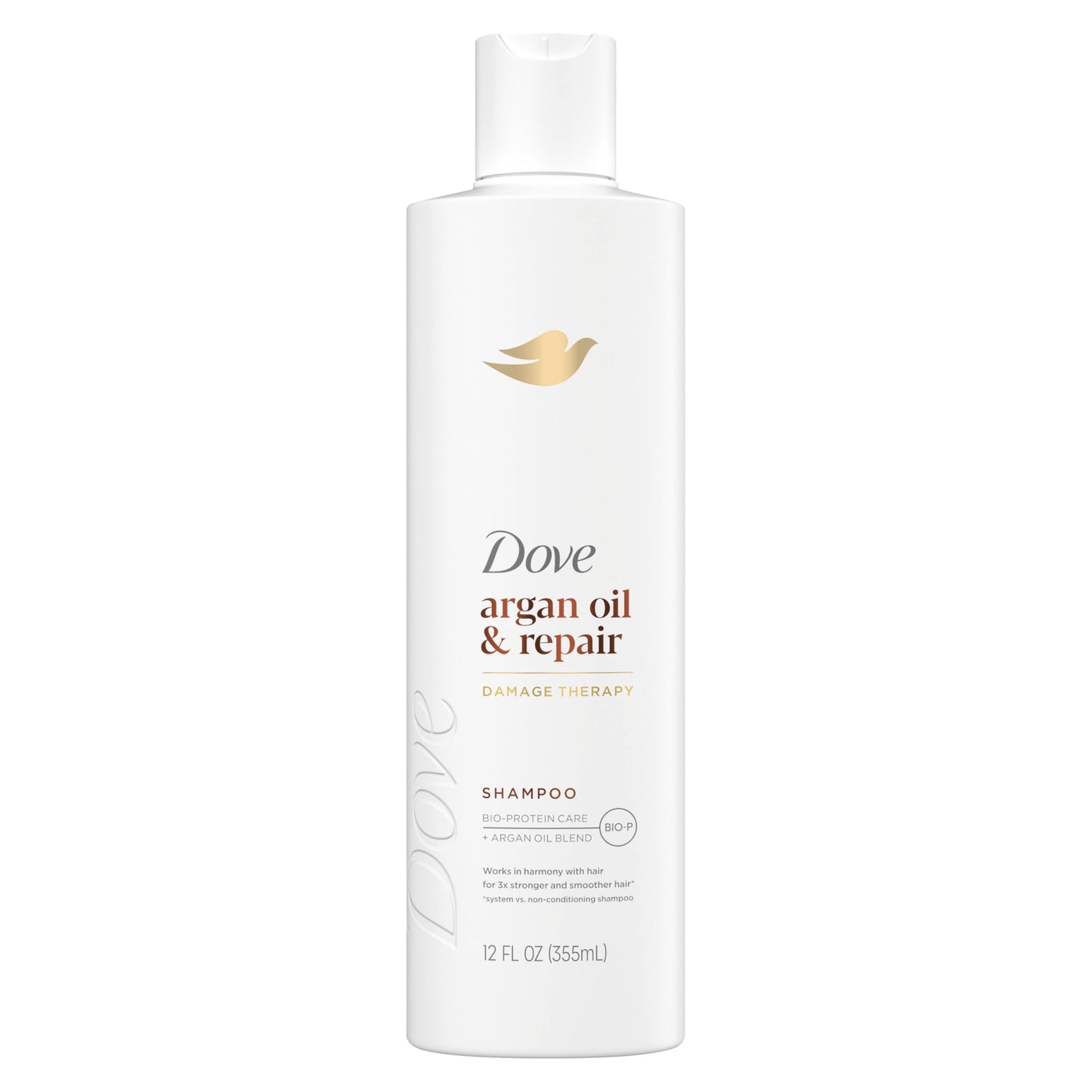 Dove Shampoo Argan Oil & Repair for Fine Hair with Bio-Protein Care Technology and Argan Oil Blend 12 Fl Oz