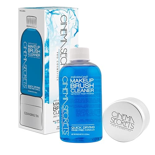 Cinema Secrets Original Blue Vanilla Makeup Brush Cleaner Kit - Professional Cleanser + Cleansing Tin for Makeup Brushes - Quick-Dry, Rinse-Free