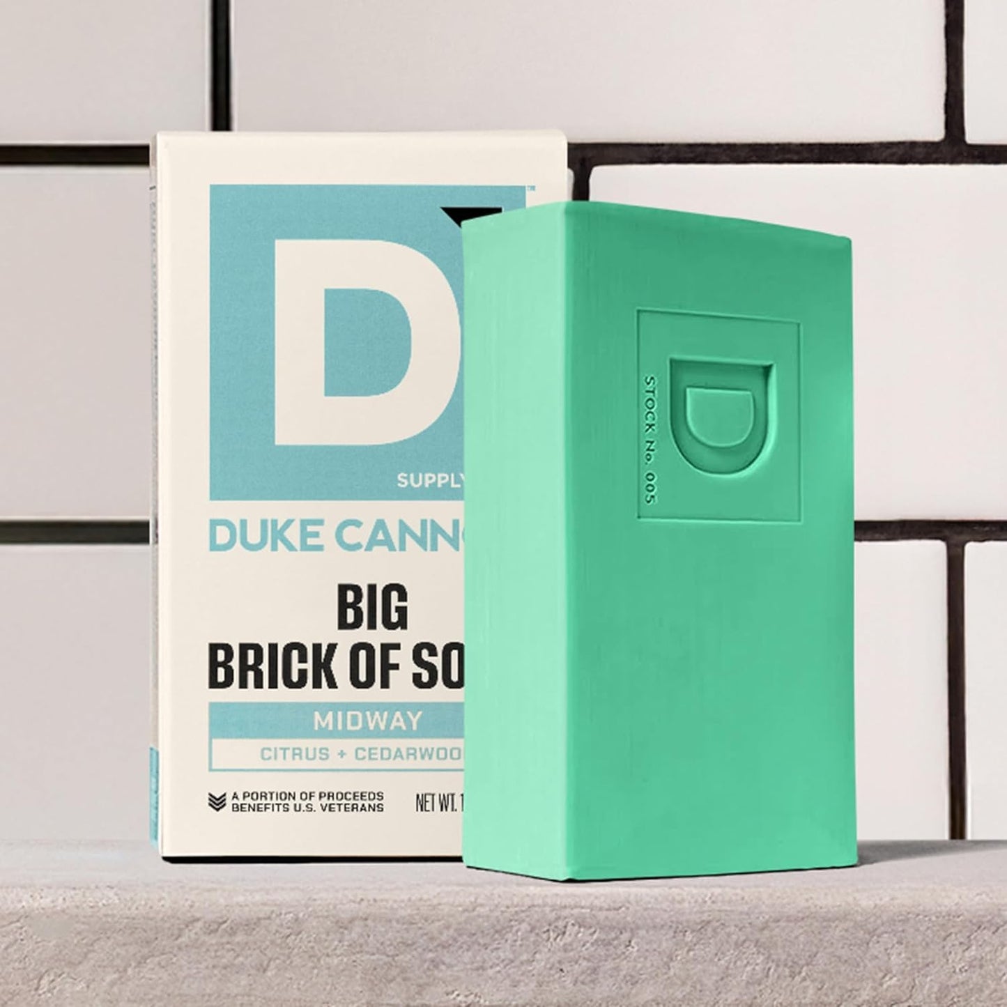 Duke Cannon Supply Co. Extra Large Bar Soap - Men's Natural Soap with Masculine Scents - Citrus + Cederwood - Made in the USA with domestic & globally
