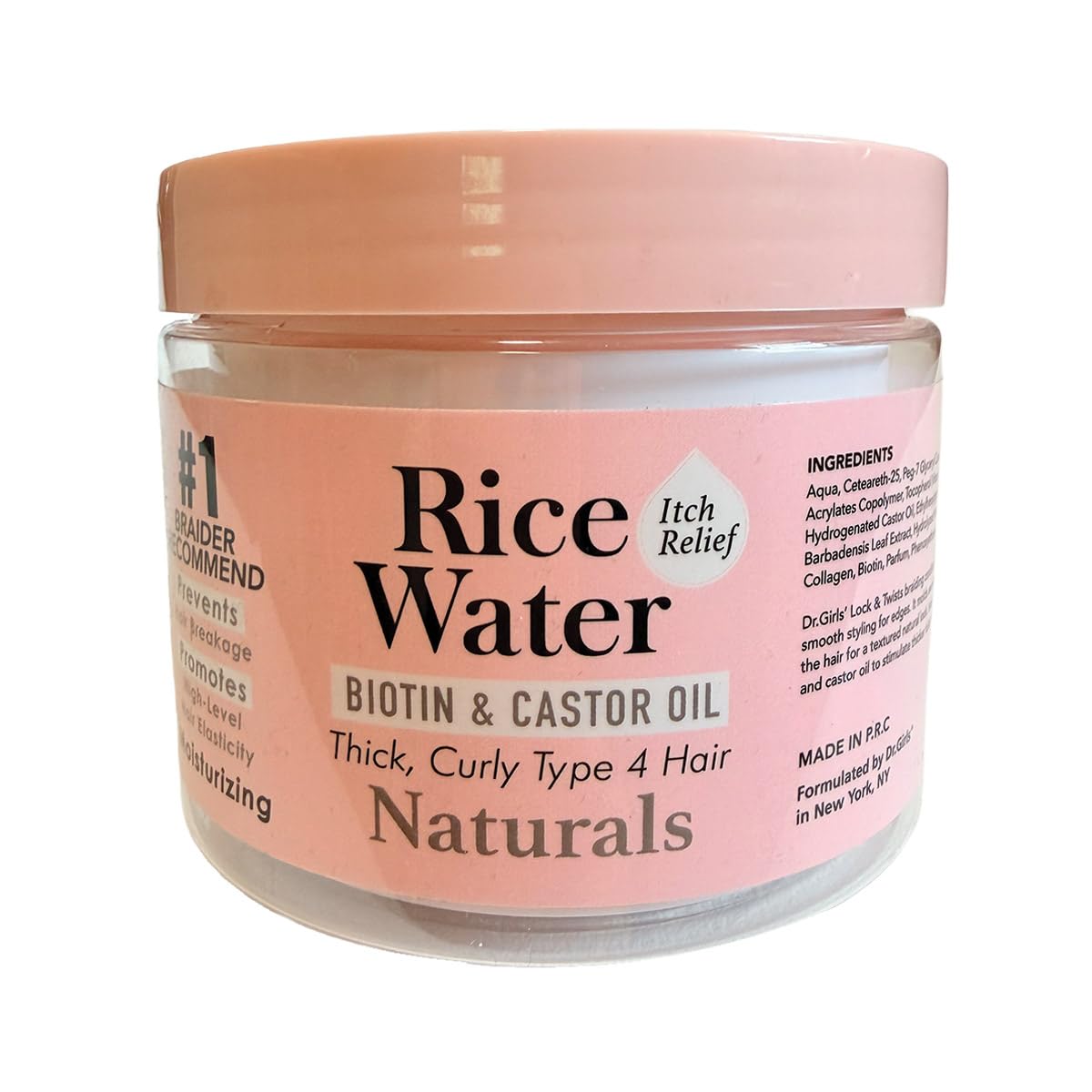 Dr Girls Super Grow Loc & Twists Braiding Conditioning Gel - Extra Mega Hold, REEMAS (Collagen with Hydrolyzed Wheat Protein) 9.8 oz