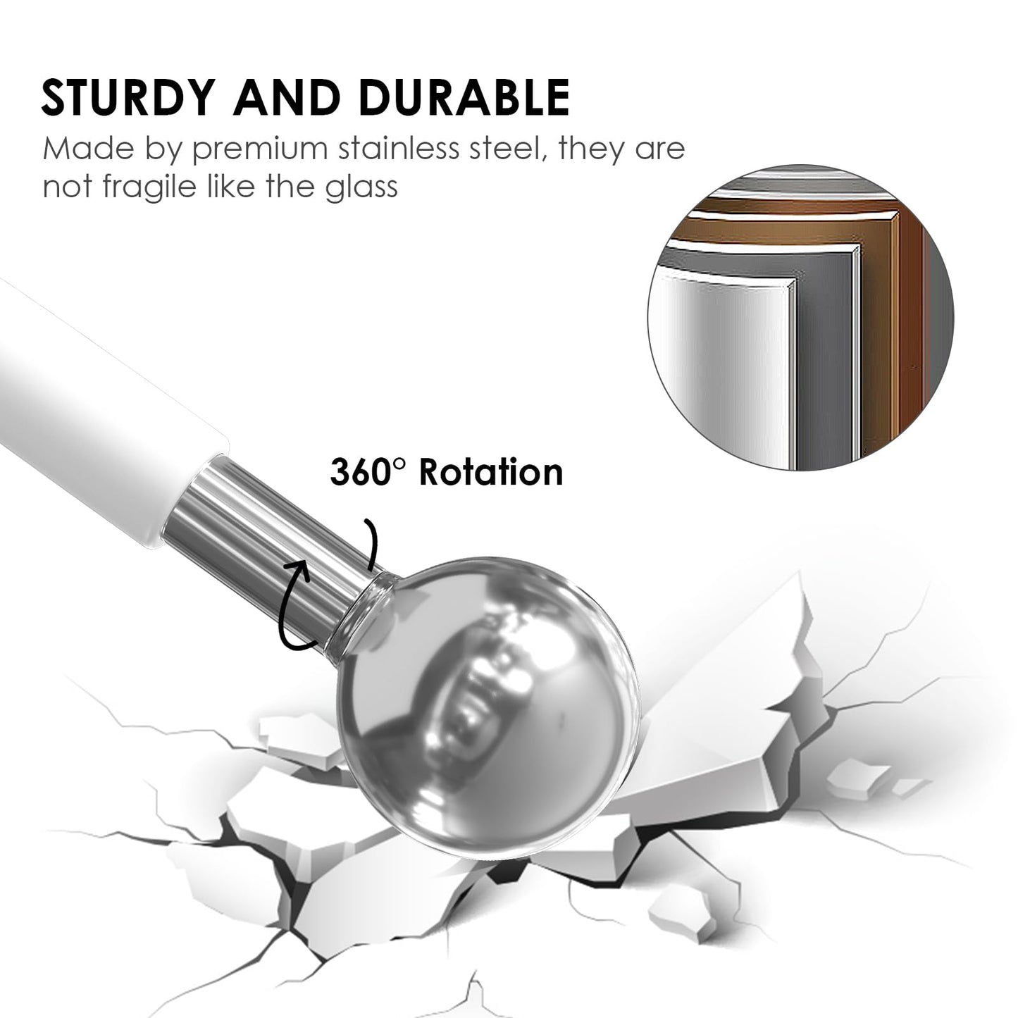 Lazzybeauty Rotating Stainless Steel Ice Globes – Unbreakable Facial Massage Balls for Face, Neck & Eyes | Cooling Cryo Sticks for Dark Circles & Anti-Aging