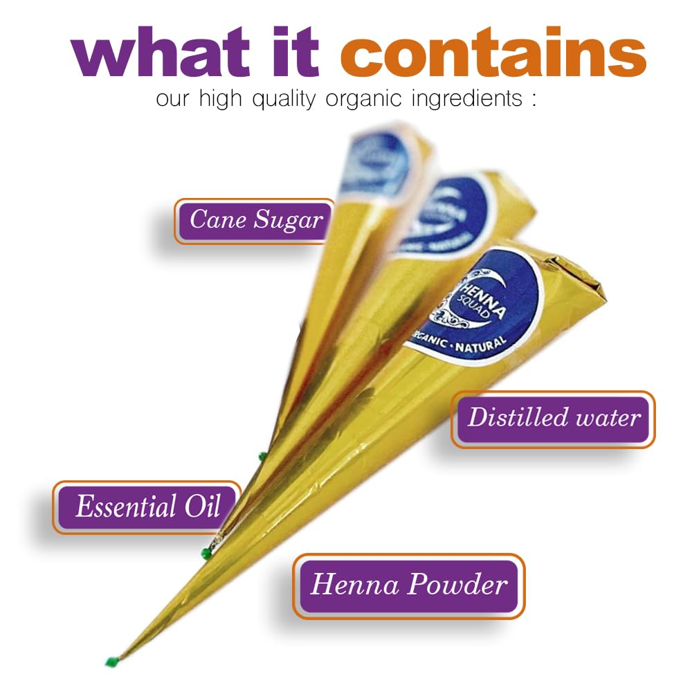 Ready to Use Hair Dye Cones - Dark Brown Henna Paste for Spot Coloring, Nourishment, Healthy Hair and Freckles (25 Grams, 3 Pack)