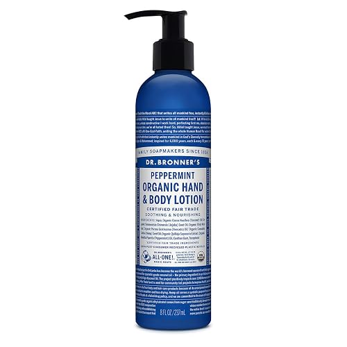 Dr. Bronner'S Fair Trade And Organic Lotion, Peppermint, 8 Oz