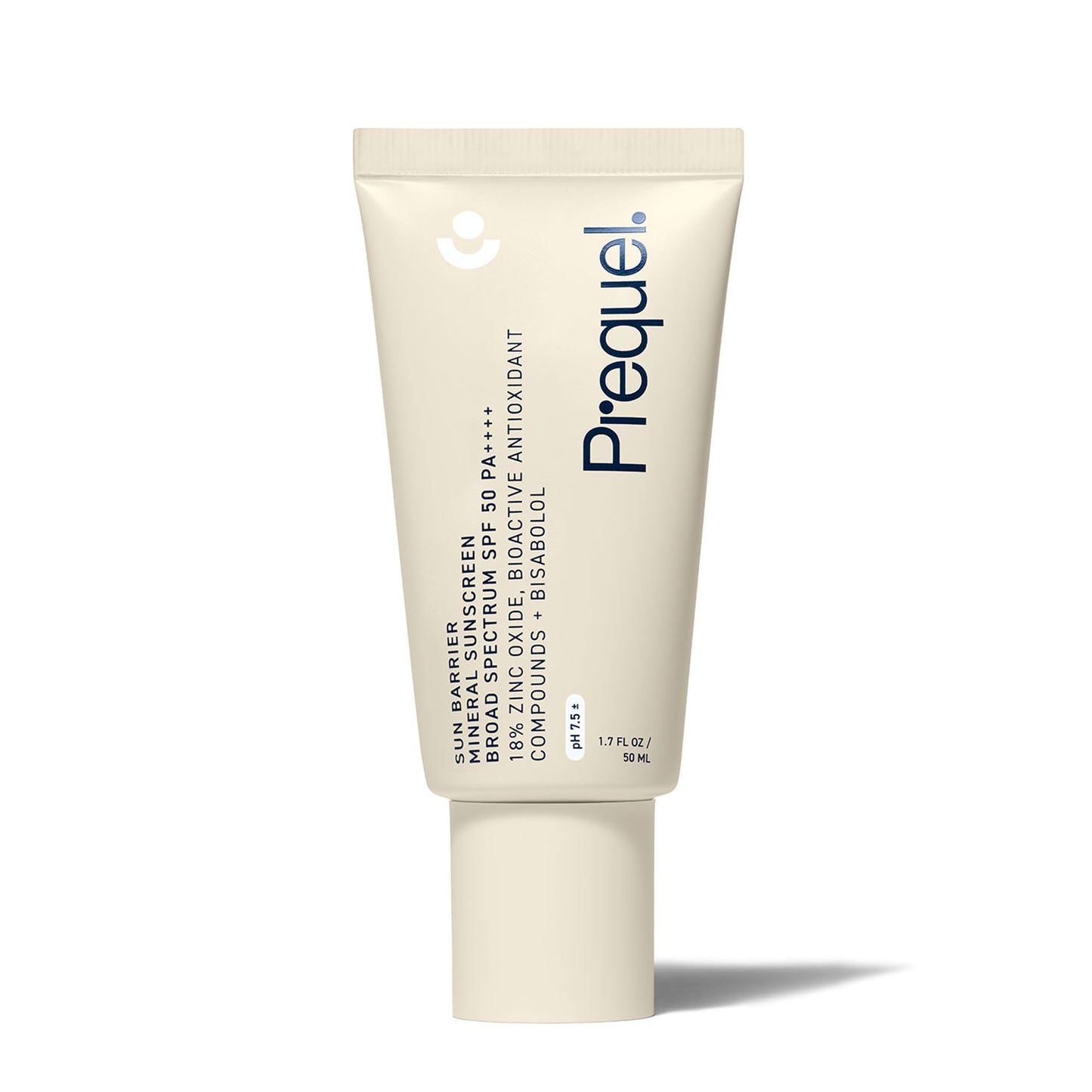 Prequel Skin Sun Barrier Mineral Sunscreen SPF 50. PA++++ Broad Spectrum Zinc Oxide Sunblock with Semi-Transparent Lightweight Texture. Moisturizing