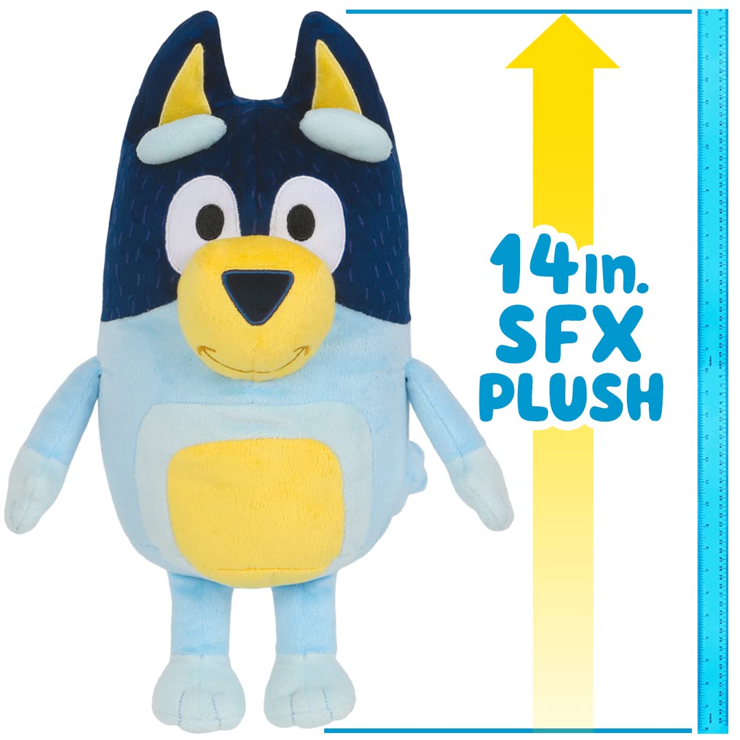 Bluey Talking Bandit (Dad) 14" Talking Plush Bandit Plush Toy with 9 Phrases Theme Song