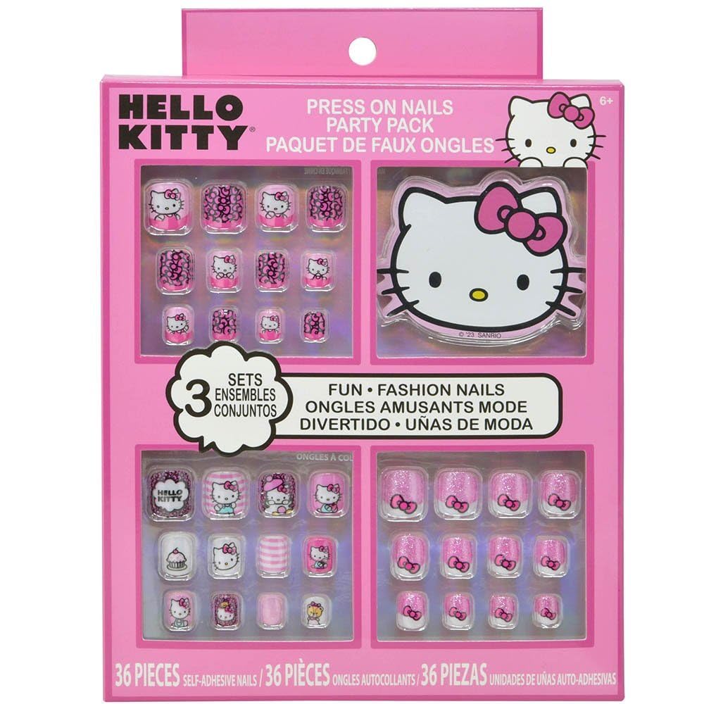 Hello Kitty Press-On Nails Party Pack - 36 Self-Adhesive Nails Beauty & Personal Care Hello Kitty