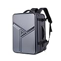 Elsegeod Hard Shell Laptop Backpack for Men,35L Expandable Business Travel Backpacks,Large Waterproof Computer Bag fit 17 Inch Gaming Bag with USB Port & Wet Pocket