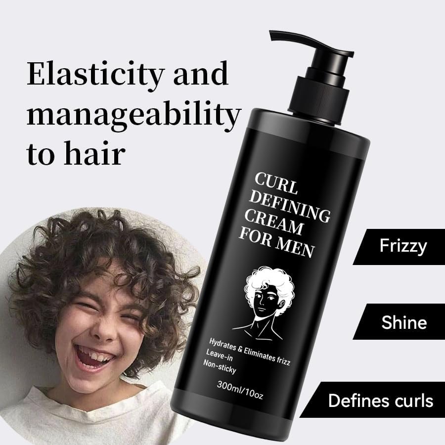 Curl Defining Cream - Anti-Frizz Curling Cream for Curly Hair Anti Frizz, Moisturizing, Smoothing for Curly & Wavy Hair, Hydrate & Adds Shine
