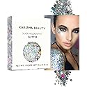 KARIZMA Holographic Silver Body Glitter. 10g Chunky Face, Hair, Eye and Body for Women. Rave, Festival Accessories, Cosmetic Makeup. Loose Set