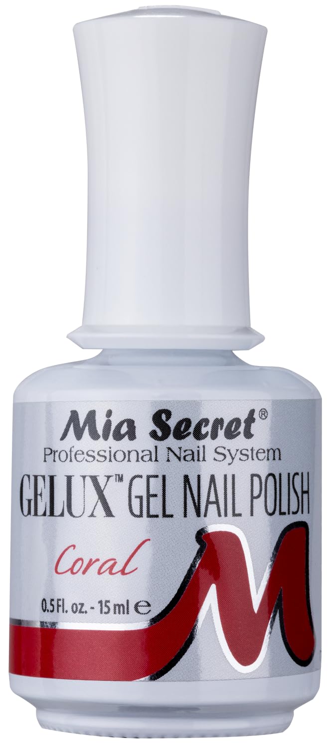 Mia Secret Professional Nail System Gelux UV Gel Soak off Gel Polish Collection .5 oz- Coral Beauty & Personal Care Mia Secret