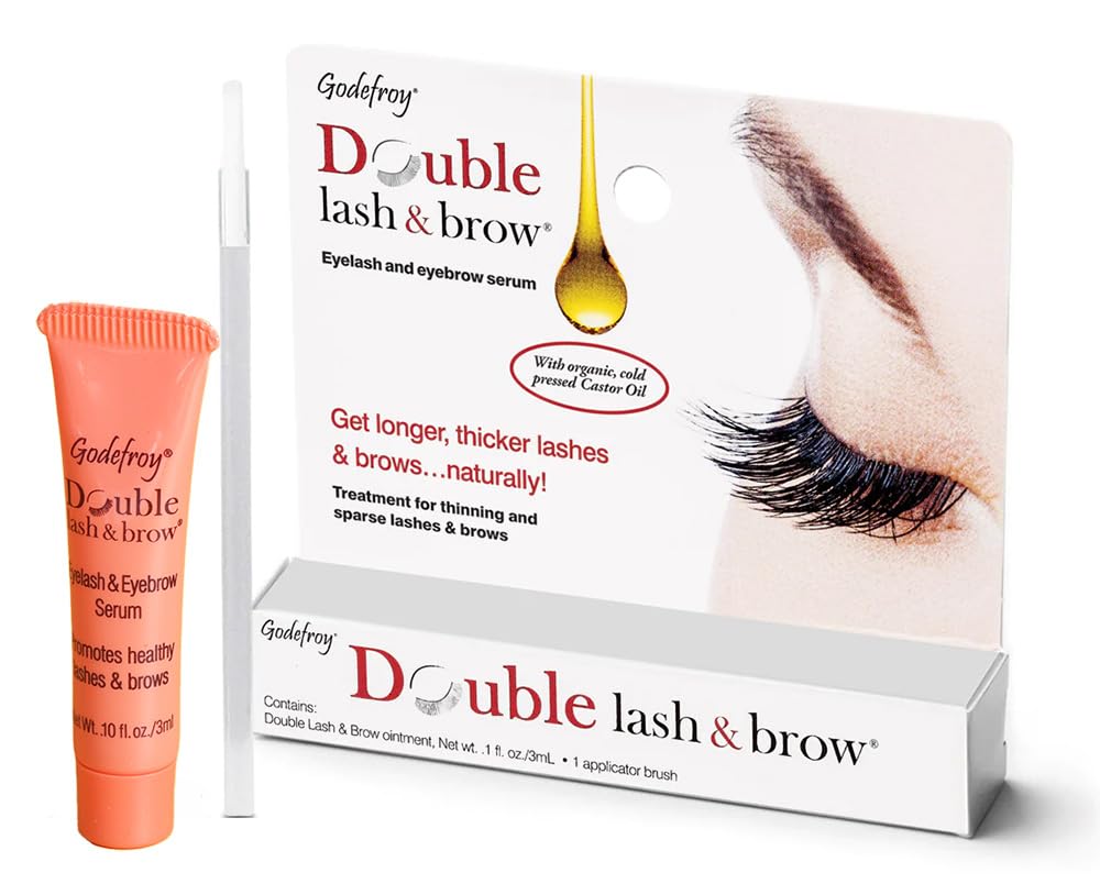 Godefroy Double Lash and Brow Treatment, for longer & thicker eyelash and eyebrows (3ml + applicator)