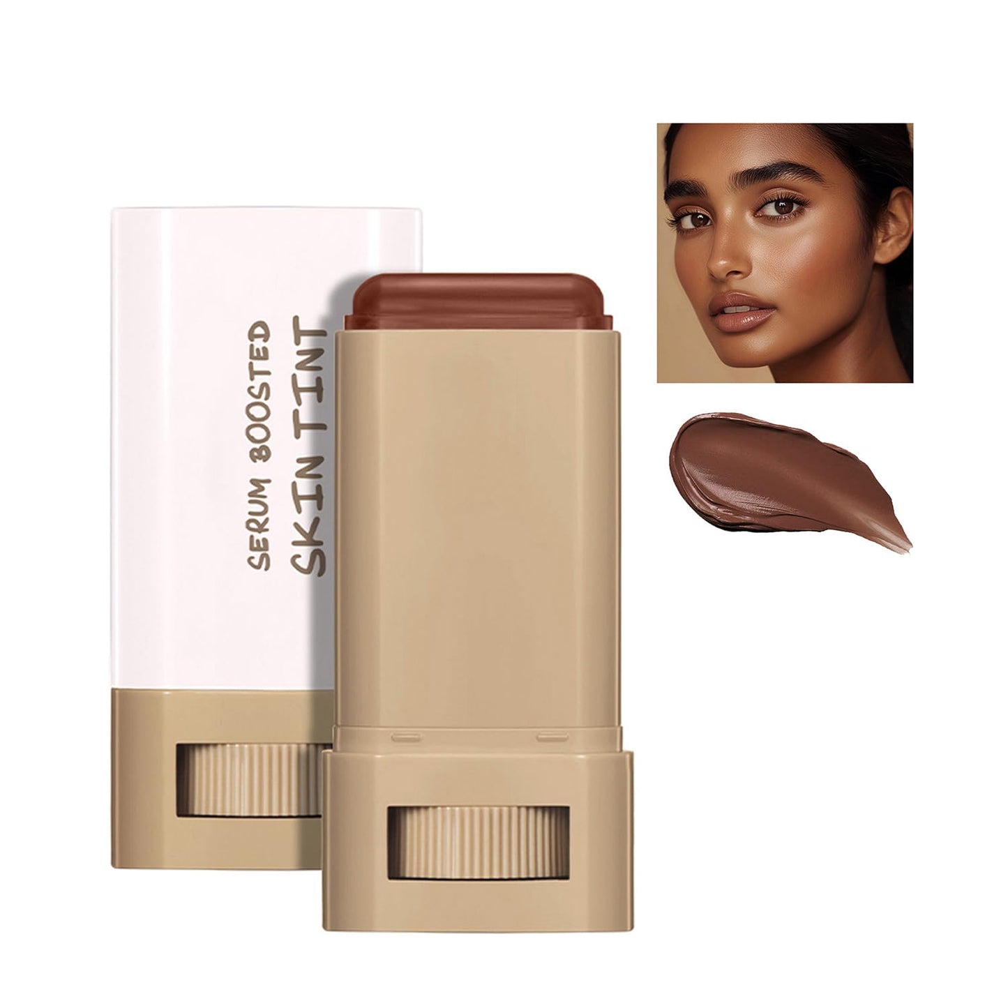 Beauty Balm Serum Boosted Skin Tint, Foundation Stick, Tinted Moisturizer for Face, Full Coverage Foundation, Concealer Stick for Foundation Makeup Beauty and Personal Care Lulesi Default Title