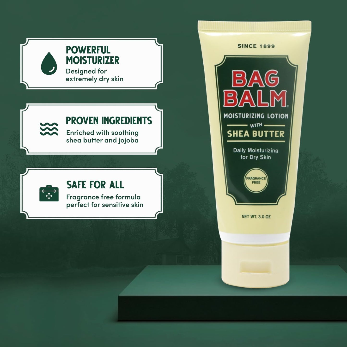 Bag Balm Vermont's Original Hand & Body Dry Skin Lotion with Shea Butter and Jojoba, Daily Hand Lotion for Dry Hands - Fragrance-Free, Non-Greasy Hand