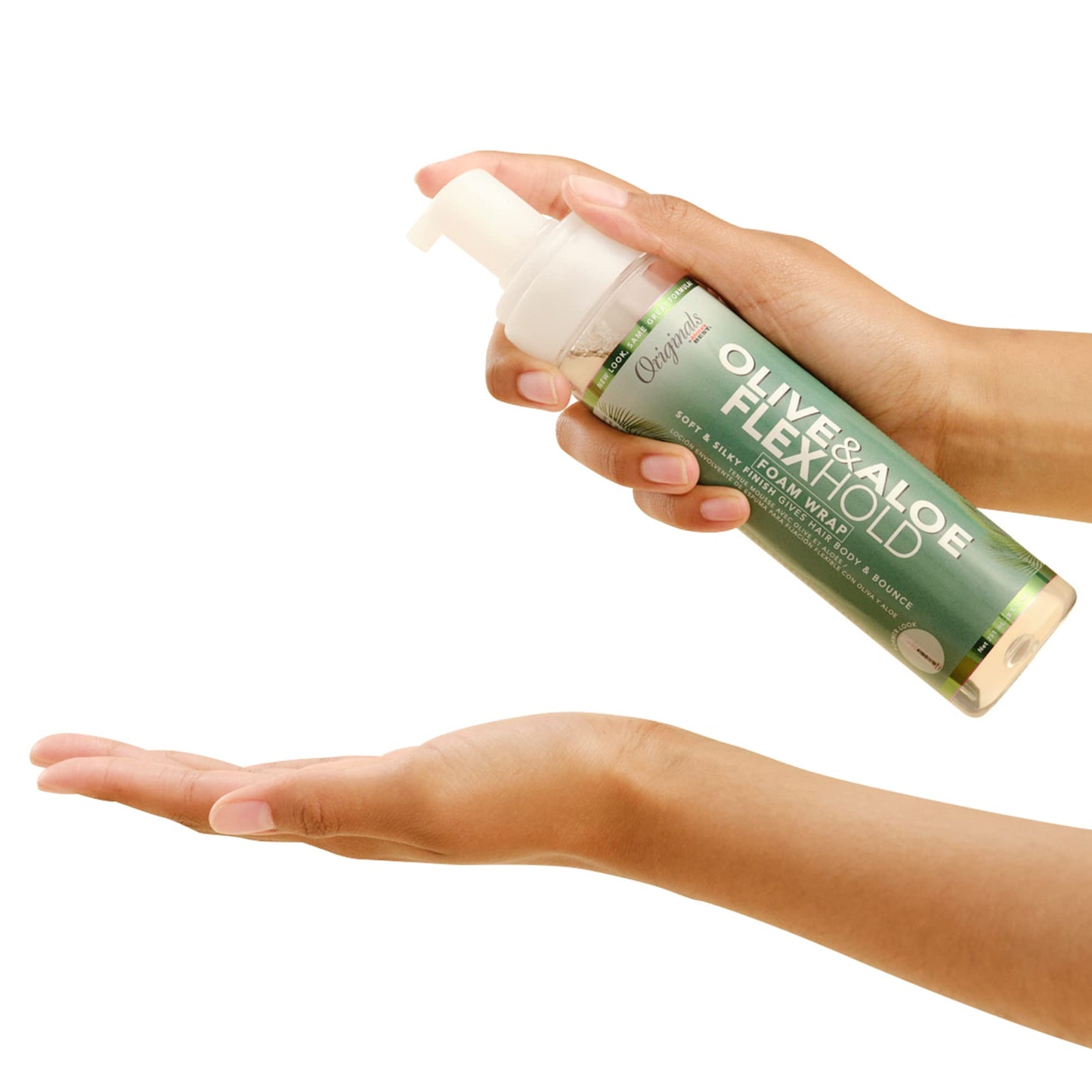 Originals by Africa's Best Olive Oil Foam Wrap Lotion, 6.5oz Bottle, Natural Conditioning, Alcohol Free Flexible Hold, Moisturizes and Helps