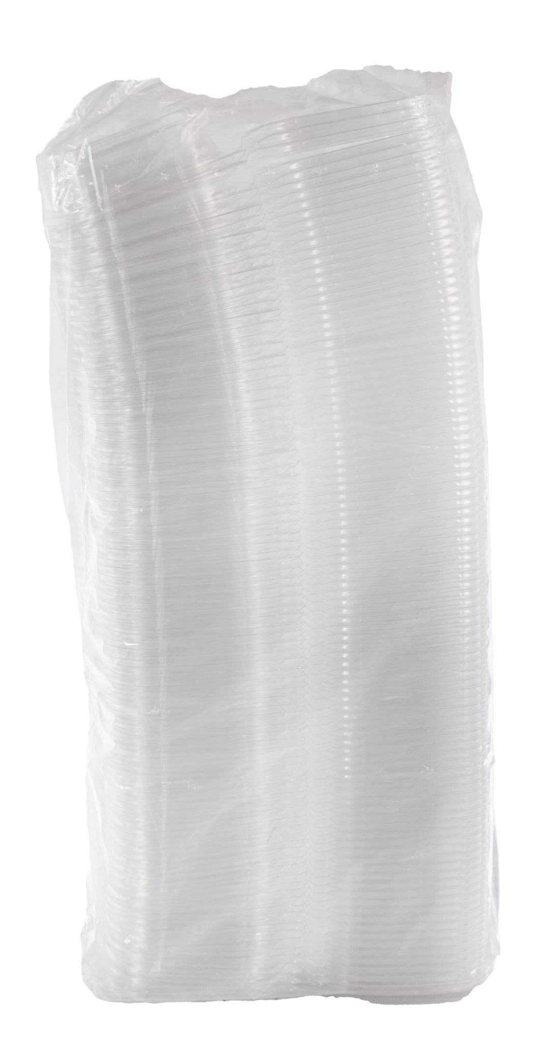 DART CH8DEF 8 oz Tamper-Resistant Clear Hinged Container with Flat Lid (Case of 200)