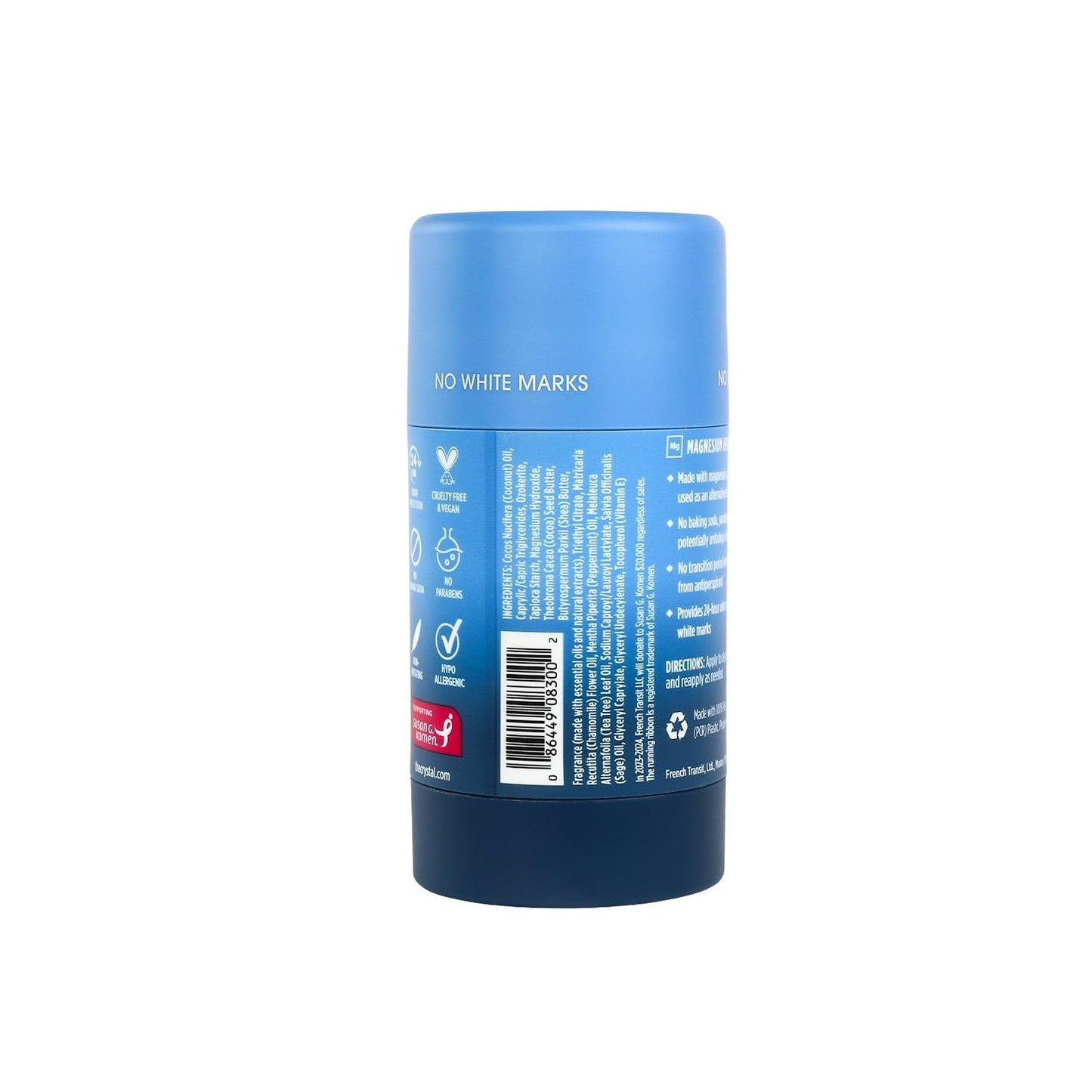 Crystal Magnesium Solid Stick Natural Deodorant, Non-Irritating Aluminum Free Deodorant for Men or Women, Safely and Effectively Fights Odor, Baking Beauty and Personal Care Crystal Essence