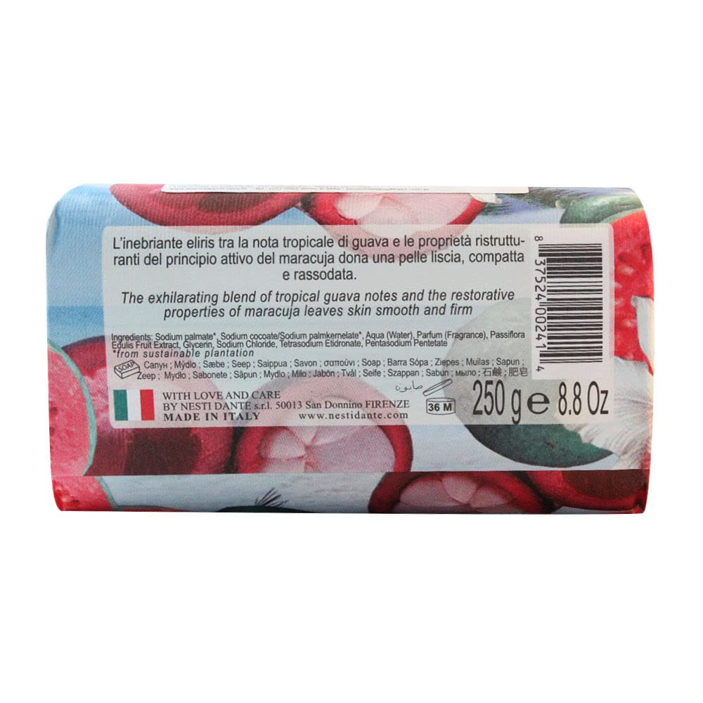 Nesti Dante Nesti dante paradiso tropicale triple milled natural soap - hawaiian maracuja and guava, 8.8oz, 8.8 Ounce