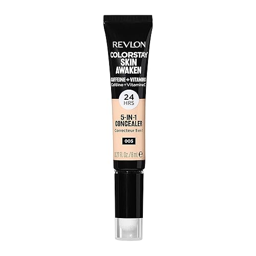 Revlon ColorStay Skin Awaken 5-in-1 Concealer, Lightweight, Creamy Longlasting Face Makeup with Caffeine & Vitamin C, For Imperfections, Dark Circles