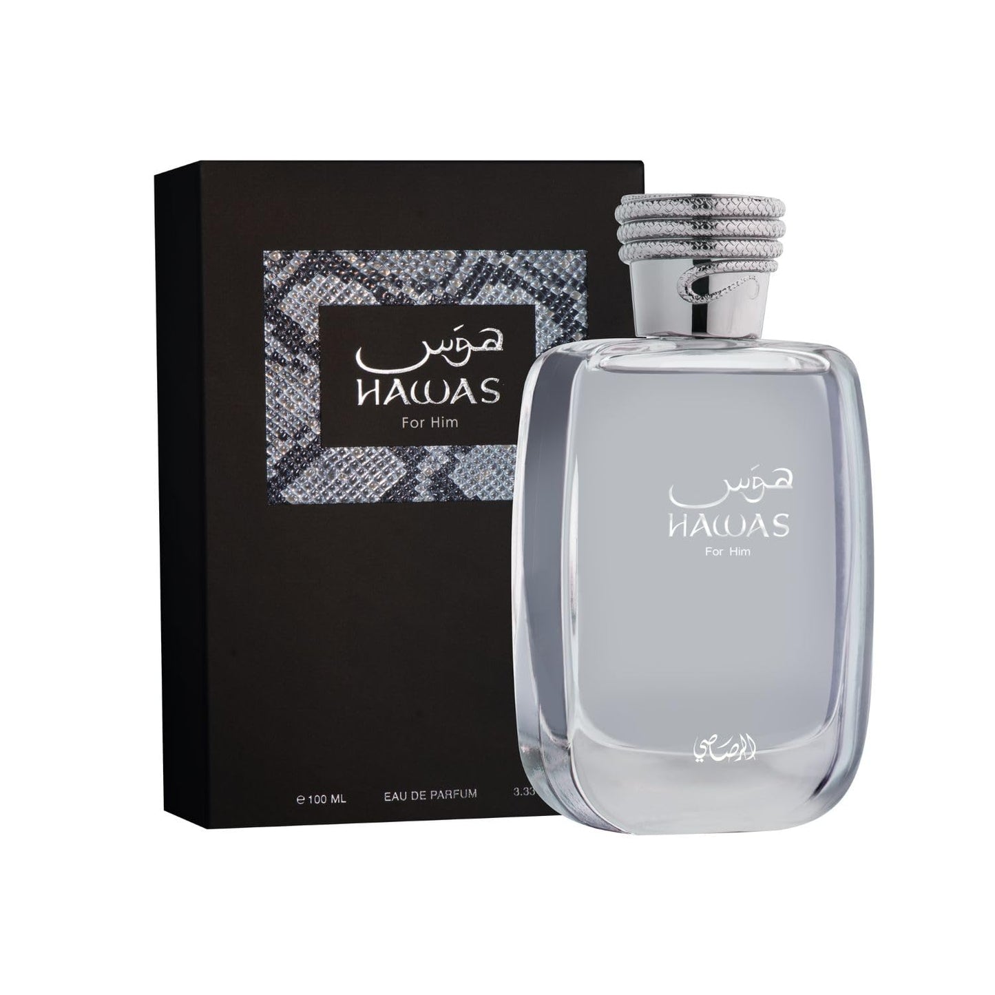 RASASI Hawas For Men Eau De Parfum Spray 100ML (3.4 Oz) - Long Lasting Arabian Perfume, Premium Perfume Men, Ideal for Special Occasions & Daily