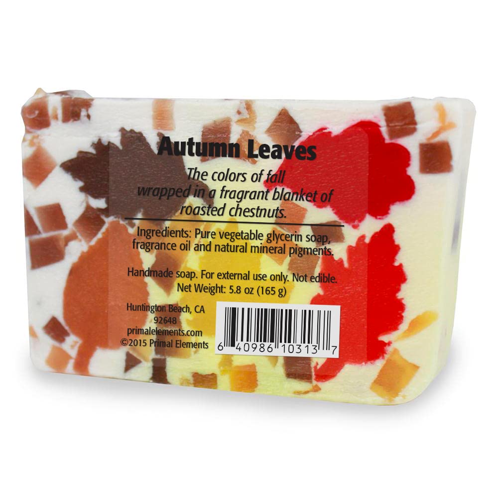 Primal Elements Autumn Leaves 5.8 Oz. Handmade Glycerin Bar Soap