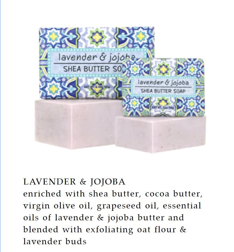 Greenwich Bay Trading Co., Lavender and Jojoba Shea Butter Soap, Set of 3 Bars, 6.4 Ounces Each