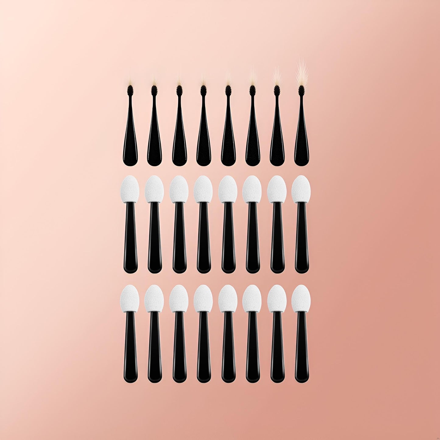 100Pcs Black White Small Eyeshadow Applicators Eye Shadow Sponge Applicator Sticks Eye Makeup Applicators Sponge Tip Make up Applicators Eyeshadow