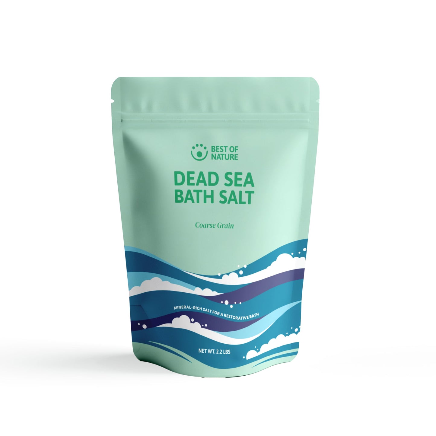 Best of Nature Dead Sea Salt 2.2 lb Coarse Grain Bath Soak Salt, Mineral-Rich Crystals, Resealable Bag, Made in the USA Beauty and Personal Care Best of Nature