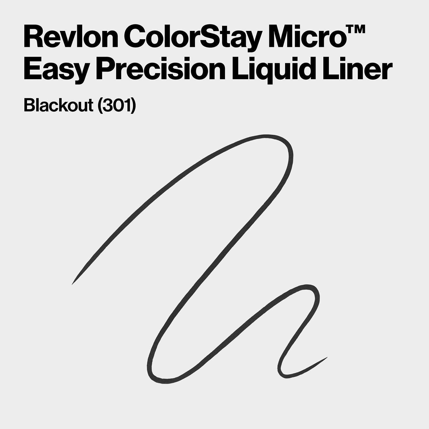 REVLON ColorStay Micro Easy Precision Liquid Eyeliner, Waterproof, Smudgeproof, Longwearing, Stocking Stuffer for Her, 301 Blackout, 0.057 fl oz