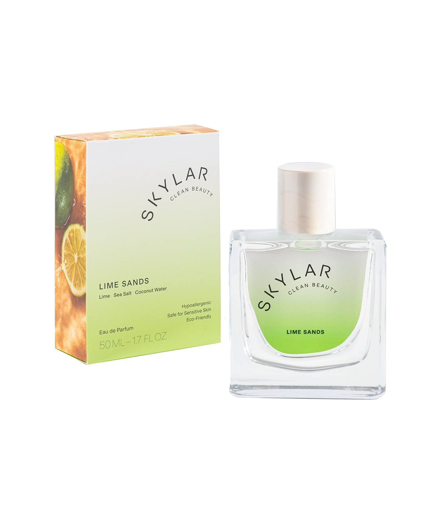 Skylar Lime Sands Eau de Parfum - Hypoallergenic & Clean Perfume for Women & Men, Vegan & Safe for Sensitive Skin - Woody Citrus Perfume with Notes