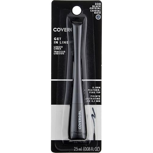 Cover Girl Get In Line Liquid Liner 330 Black Crystal .08 OZ