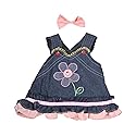 Summer Denim Dress w/Bow Teddy Bear Clothes Outfit Fits Most 14" - 18" Build-a-Bear and Make Your Own Stuffed Animals
