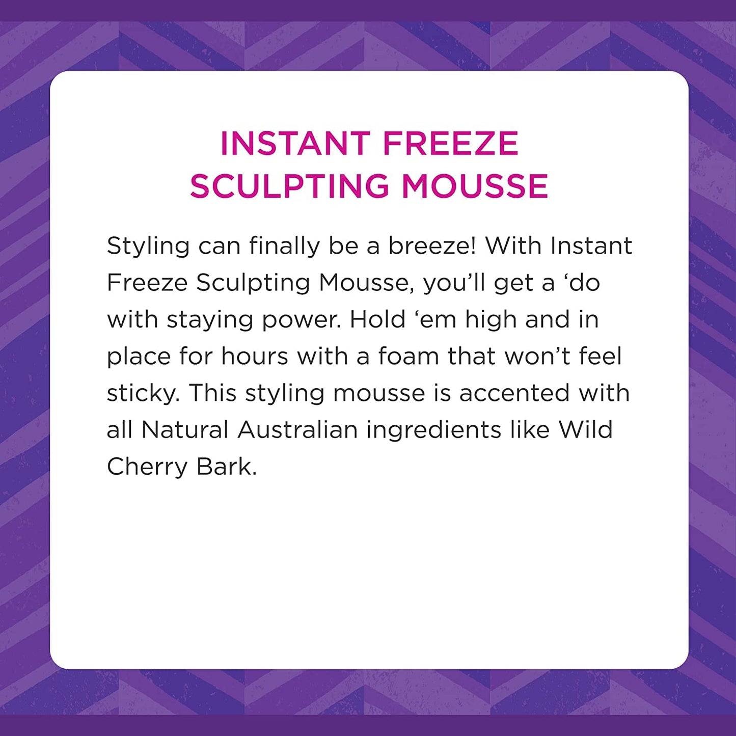 Aussie Mousse Instant Freeze Sculpting 6 Ounce (177ml) (6 Pack)