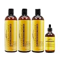 Dominican Magic Anti-Aging Hair Care Set - Shampoo, Conditioner, Leave-In (16oz) & Hair Growth Drops (4oz) | Strengthens, Hydrates & Restores