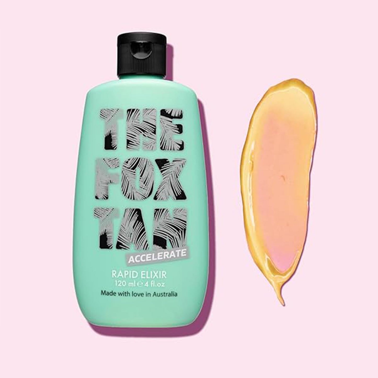 The Fox Tan Rapid Tanning Elixir, Natural Tanning Accelerator Lotion For Darker & Faster Tans, Creates Flawless Tan Skin, Vegan & Cruelty-Free, 120mL