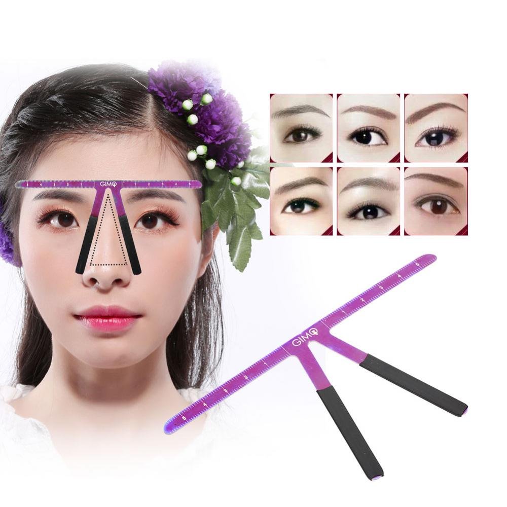 Sonew Eyebrow Ruler Makeup Symmetrical Caliper Three-Point Positioning Grooming Shaper Reusable Measure Tool()