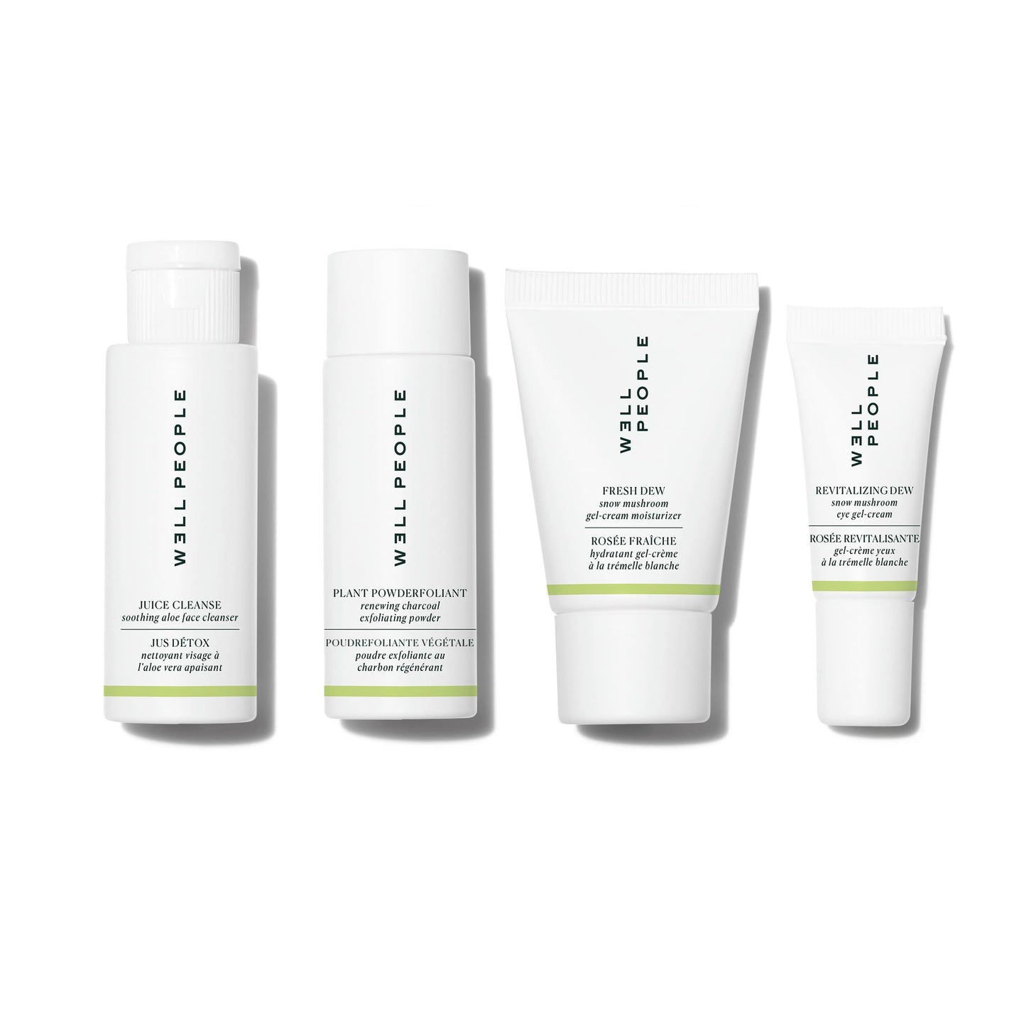 Well People Plant Power Skincare Starter Mini Set, Step-by-Step Skincare Kit For Cleansing, Hydrating, Exfoliating & Nourishing, Vegan & Cruelty-free