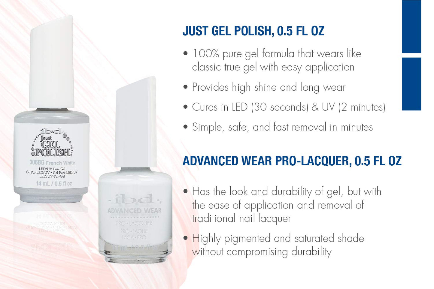 IBD It's A Match Duo French White 306BD, Nail Lacquer and Gel Polish, 1 Set Beauty & Personal Care IBD
