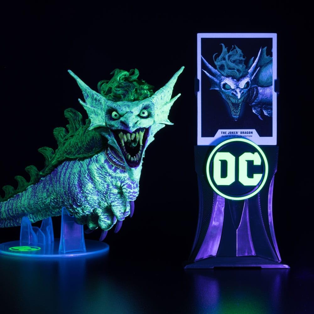 McFarlane Toys - DC Multiverse The Joker Dragon (Dark Nights: Metal) Glow in The Dark Edition Gold Label Vehicle